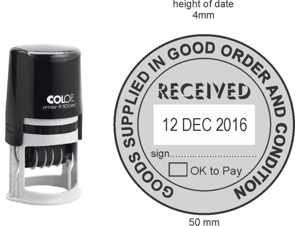 R50 Dater 50mm | Mr Rubber Stamps