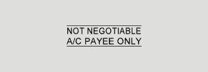 Q1018 - Not Negotiable A/C Payee Only