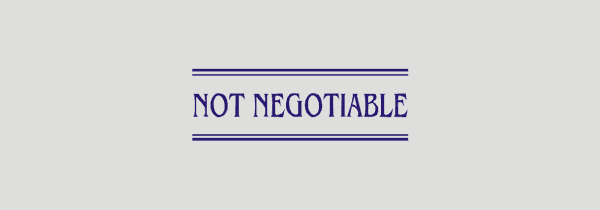 Q1125 - Not Negotiable