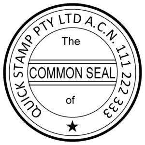 COM-02 - 43mm Round Plastic Hand Stamp