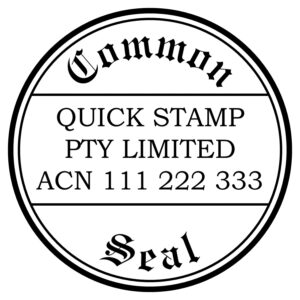 43mm Round – Plastic Hand Stamp Common Seal